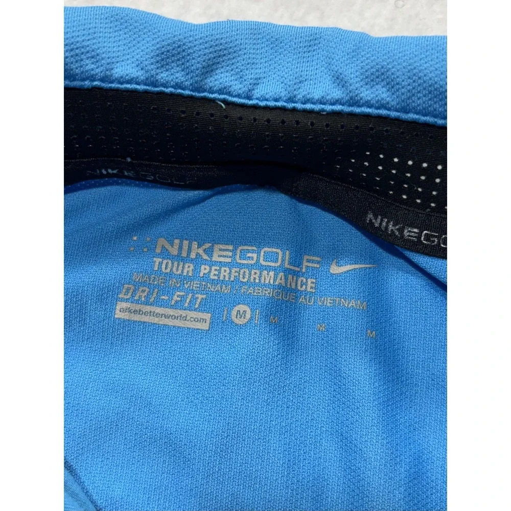 Nike Golf Tour Performance Polo Shirt Mens Medium Blue Dri-FIT Short Sleeve